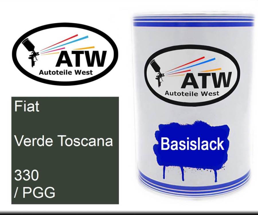 Fiat, Verde Toscana, 330 / PGG: 500ml Lackdose, von ATW Autoteile West.